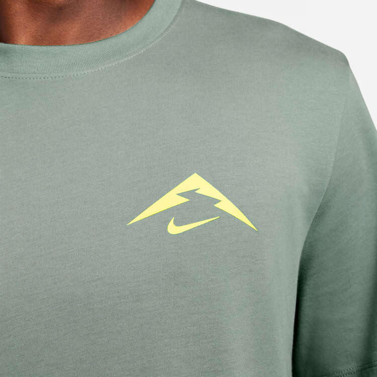 Nike Mens Dri-FIT Trail Running Tee, Green, rebel_hi-res