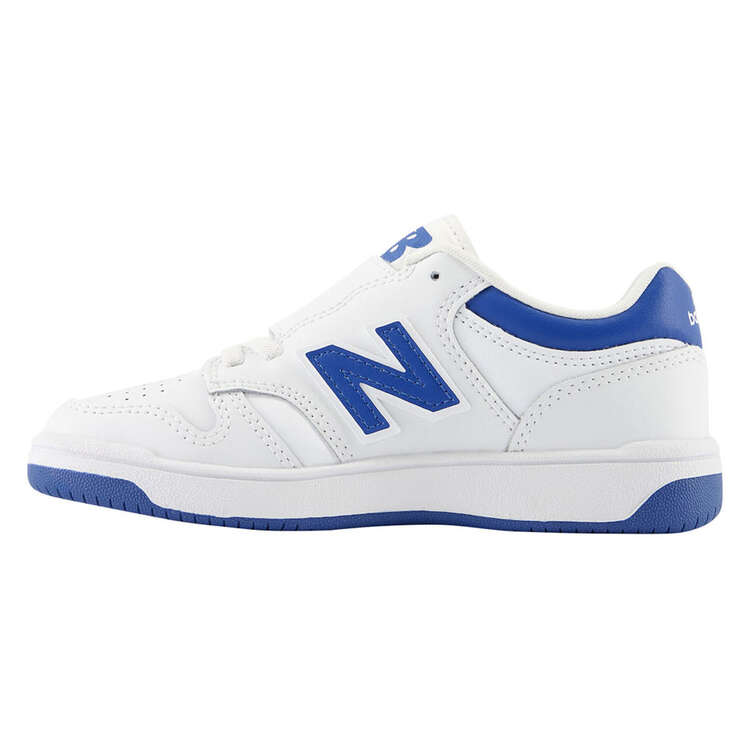 New Balance BB480 PS Kids Casual Shoes, White/Blue, rebel_hi-res