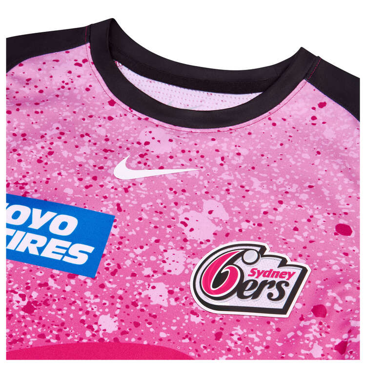 Nike Youth Sydney Sixers 2023/24 Replica BBL Home Shirt Pink L, Pink, rebel_hi-res
