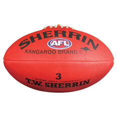 Sherrin Synthetic Australian Rules Ball, Red, rebel_hi-res