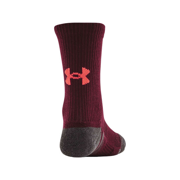 Under Armour Youth Performance Tech Crew Socks 3pk, Red, rebel_hi-res