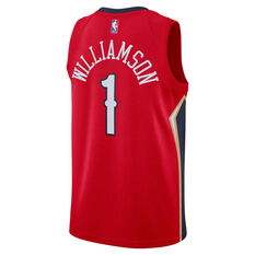 Jordan New Orleans Pelicans Zion Williamson 2020/21 Mens Statement Edition Swingman Jersey Red S, Red, rebel_hi-res