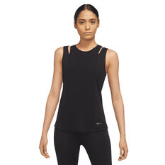 Nike Yoga Womens Dri-FIT Tank, Black, rebel_hi-res