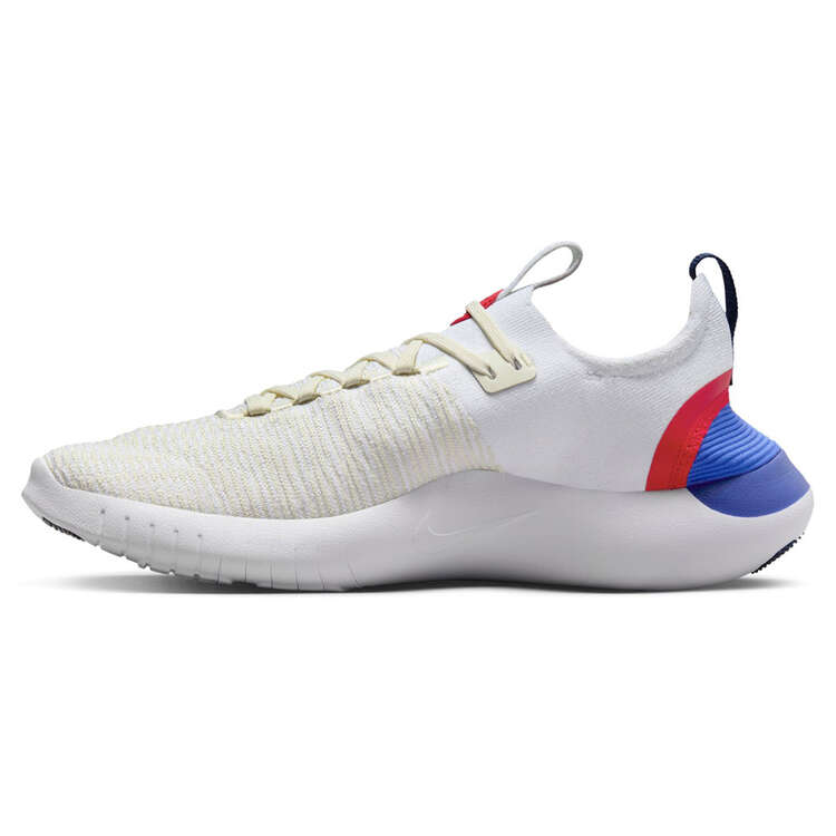 Nike Free Run Flyknit Next Nature Mens Running Shoes White/Red US 7, White/Red, rebel_hi-res