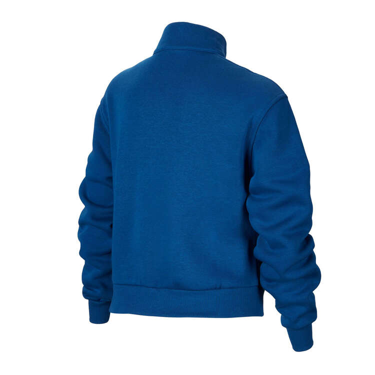 Nike Girls Sportswear Club Fleece Half Zip Sweatshirt Blue XS, Blue, rebel_hi-res
