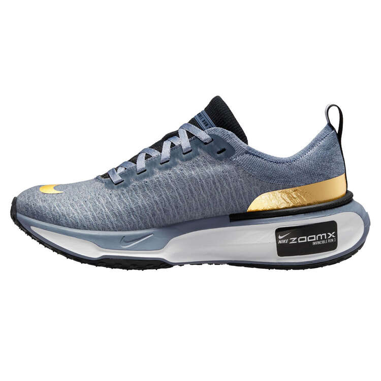 Nike ZoomX Invincible Run Flyknit 3 Womens Running Shoes Grey/Gold US 6, Grey/Gold, rebel_hi-res