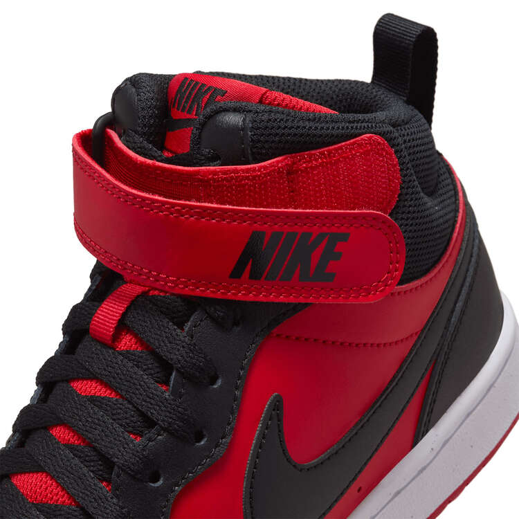 Nike Court Borough Mid 2 GS Kids Casual Shoes, Black/Red, rebel_hi-res