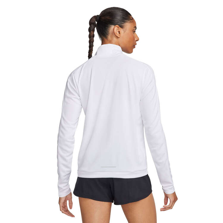 Nike Womens Swoosh Dri-FIT 1/2-Zip Mid Layer White/Black XS, White/Black, rebel_hi-res