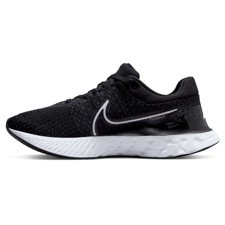 Nike React Infinity Run Flyknit 3 Mens Running Shoes Black/White US 7, Black/White, rebel_hi-res