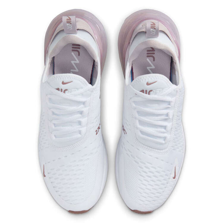 Nike Air Max 270 Womens Casual Shoes, White/Rose Gold, rebel_hi-res