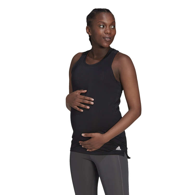 adidas Womens AEROREADY Designed 2 Move Maternity Tee, Black, rebel_hi-res