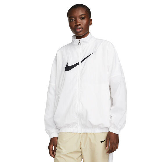 Nike Womens Sportswear Essential Woven Jacket, White, rebel_hi-res