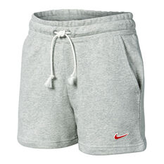 Nike Womens Sportswear French Terry Shorts Grey XS, Grey, rebel_hi-res
