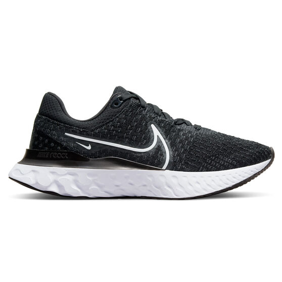Nike React Infinity Run Flyknit 3 Womens Running Shoes, Black/White, rebel_hi-res
