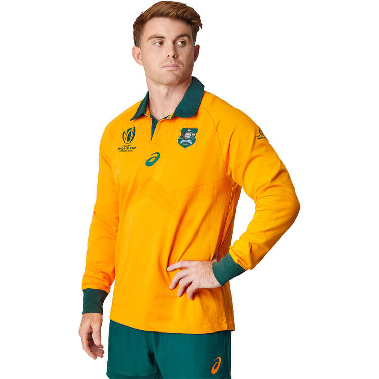 Wallabies 2023 Mens Traditional Rugby Jersey Gold S, Gold, rebel_hi-res