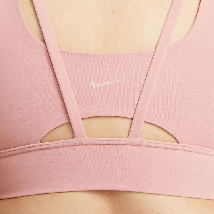 Nike Womens Alate Ellipse Medium-Support Padded Longline Sports Bra, Pink, rebel_hi-res