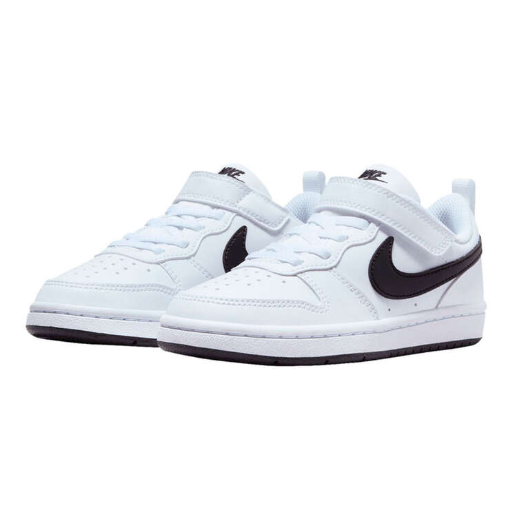 Nike Court Borough Low Recraft PS Kids Casual Shoes, White/Black, rebel_hi-res