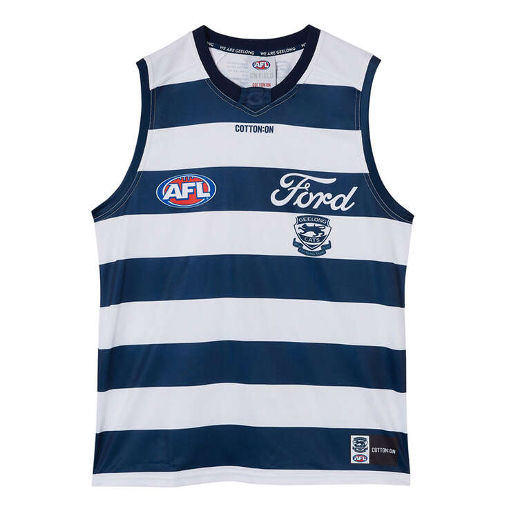 Geelong Cats 2024 Mens Home Guernsey, White, rebel_hi-res