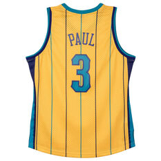 New Orleans Pelicans Chris Paul 2010/11 Mens Swingman Alternate Jersey Yellow/Blue S, Yellow/Blue, rebel_hi-res