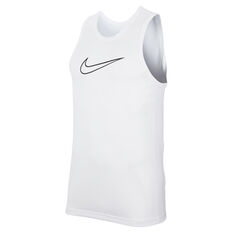 Nike Mens Dri-FIT Crossover Basketball Tank, White, rebel_hi-res