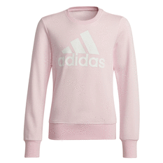 adidas Girls VF Essential Big Logo Sweatshirt Pink/White 8 8, Pink/White, rebel_hi-res