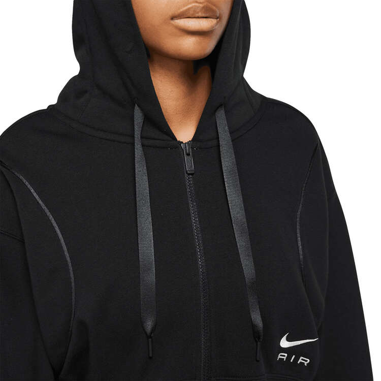Nike Air Womens Full Zip Fleece Hoodie, Black, rebel_hi-res