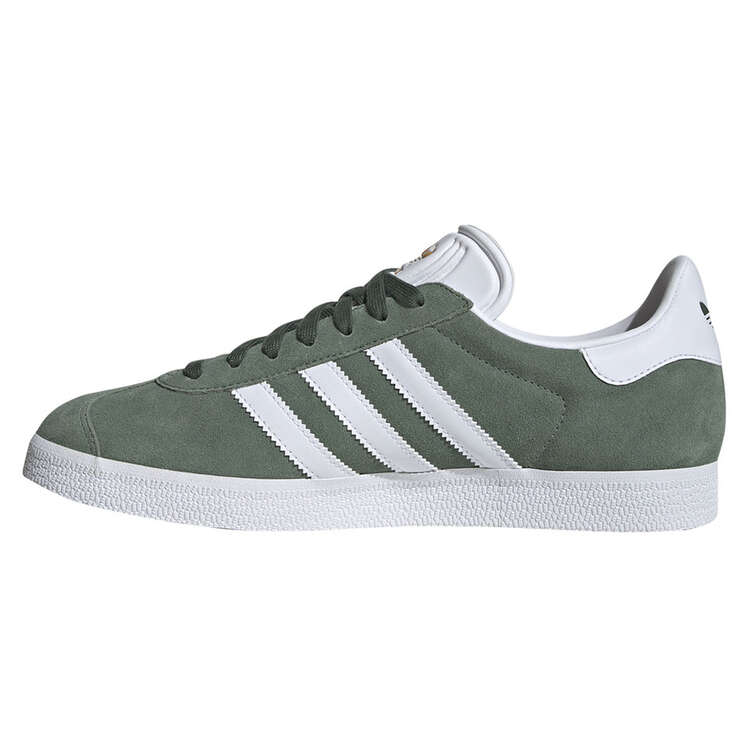 adidas Originals Gazelle Casual Shoes Green/White US Mens 5 / Womens 6, Green/White, rebel_hi-res