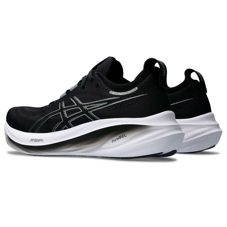 Asics GEL Nimbus 26 2E Mens Running Shoes, Black/Grey, rebel_hi-res