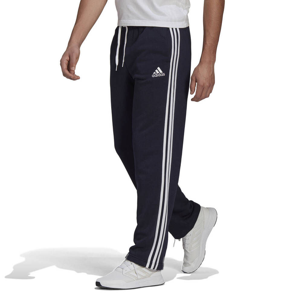 adidas Mens 3-Stripes Fleece Pants Navy L | Rebel Sport