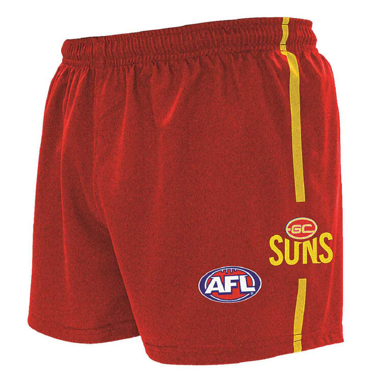 Gold Coast Suns  Kids Home Supporter Shorts, Red, rebel_hi-res