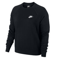 Nike Womens Sportswear Essential Fleece Sweatshirt, Black, rebel_hi-res