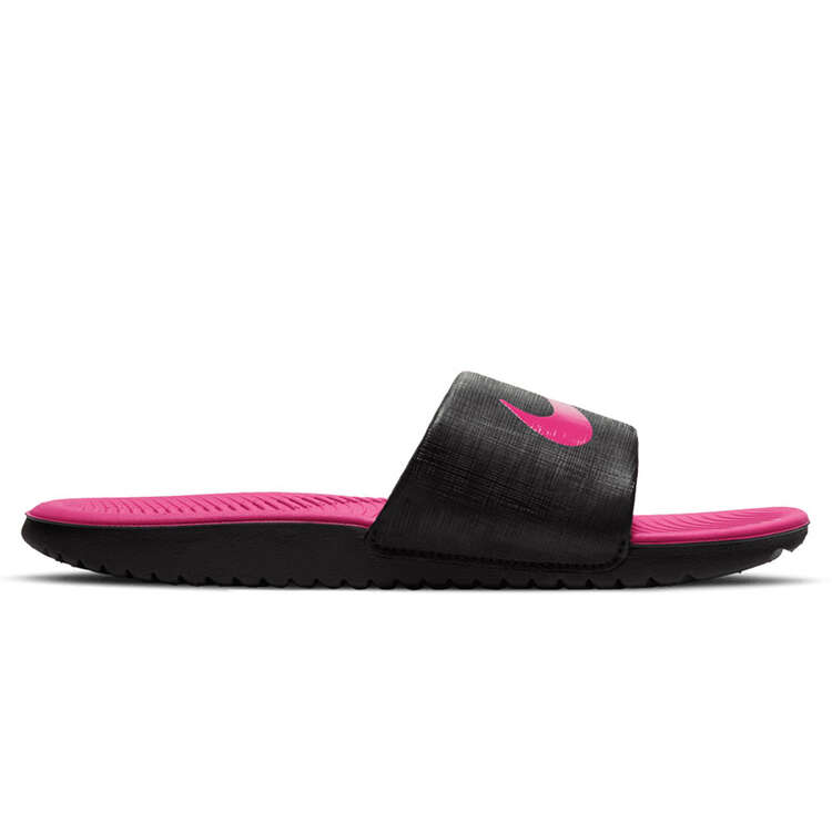 Nike Kawa Kids Slides Black/Pink US 11, Black/Pink, rebel_hi-res