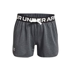 Under Armour Girls Play Up Solid Shorts Grey/Silver XS XS, Grey/Silver, rebel_hi-res
