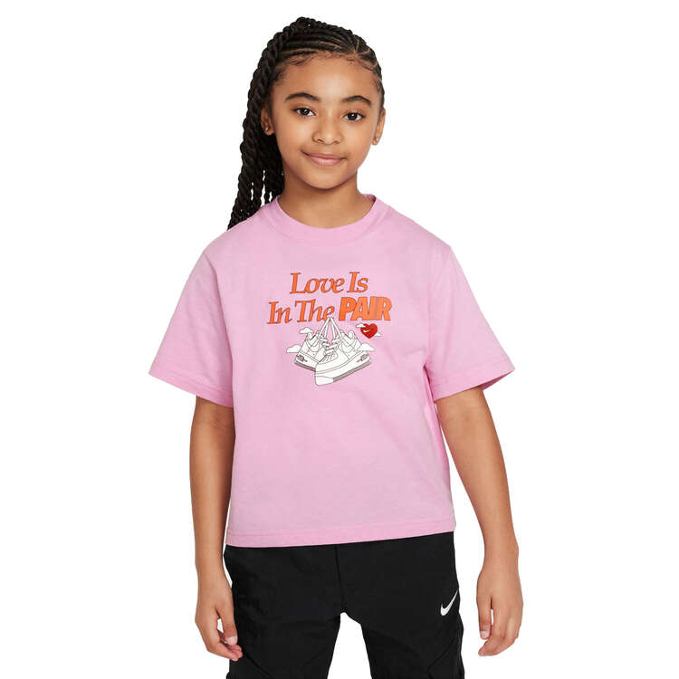 Nike Kids Sportswear Love Pair Tee Pink XS, Pink, rebel_hi-res