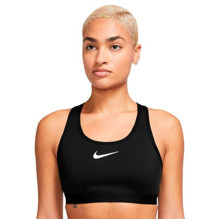 Nike Womens Swoosh High-Support Non Padded Adjustable Sports Bra Black S A-C, Black, rebel_hi-res