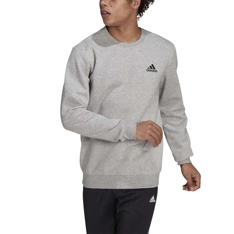 adidas Mens Essentials Feelcozy Sweatshirt Grey XL, Grey, rebel_hi-res