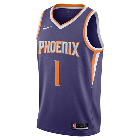 Nike Phoenix Suns Devin Booker 2021/22 Mens Icon Edition Swingman Jersey, Purple, rebel_hi-res