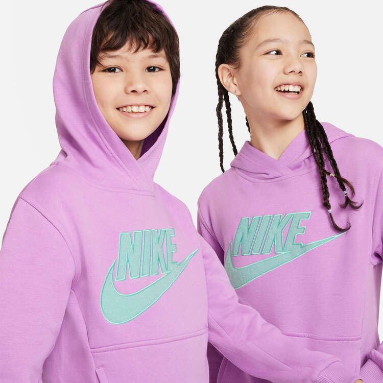 Nike Kids Sportswear Club Fleece Patch Hoodie, Pink, rebel_hi-res