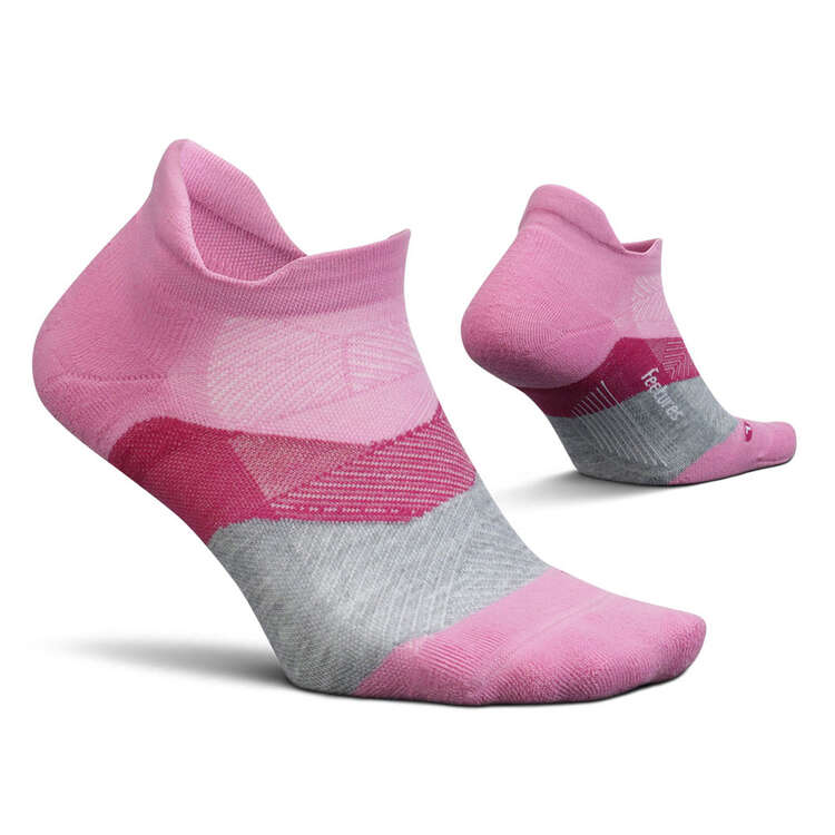 Feetures Elite Cushion No Show Tab Socks, Pink, rebel_hi-res