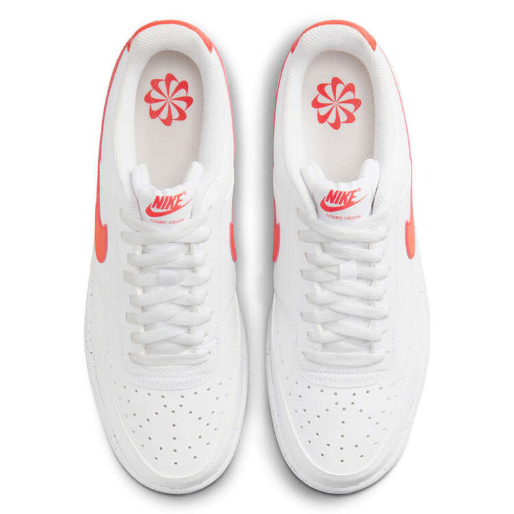 Nike Court Vision Low Next Nature Mens Casual Shoes, White/Red, rebel_hi-res