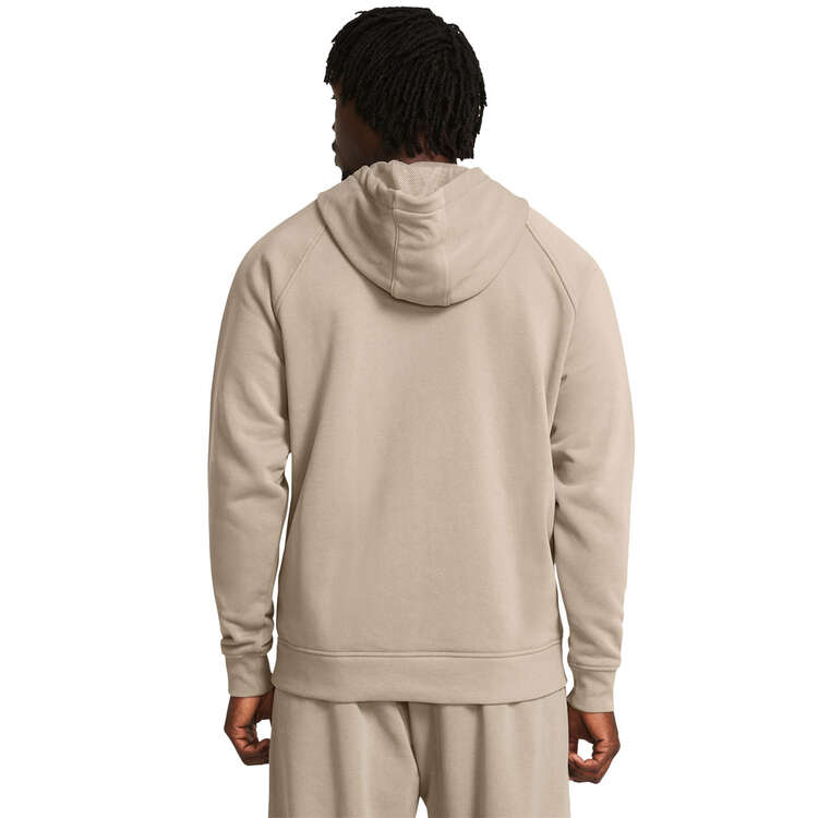 Under Armour Mens UA Heavyweight Terry Hoodie Taupe XS, Taupe, rebel_hi-res