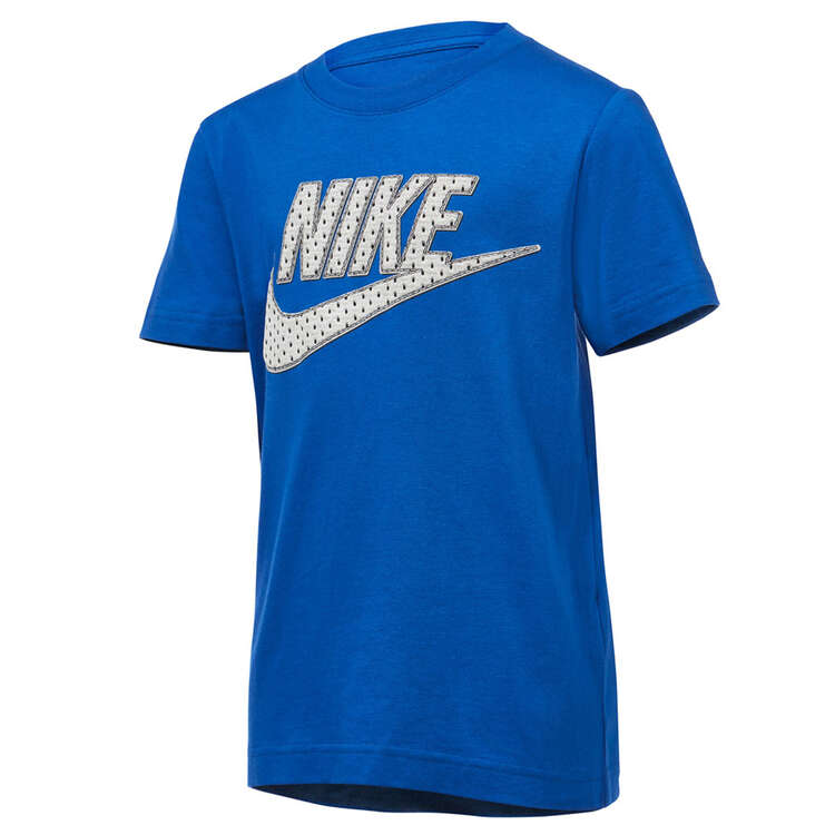 Nike Junior Boys Faux Jersey Mesh Futura Tee, Blue, rebel_hi-res