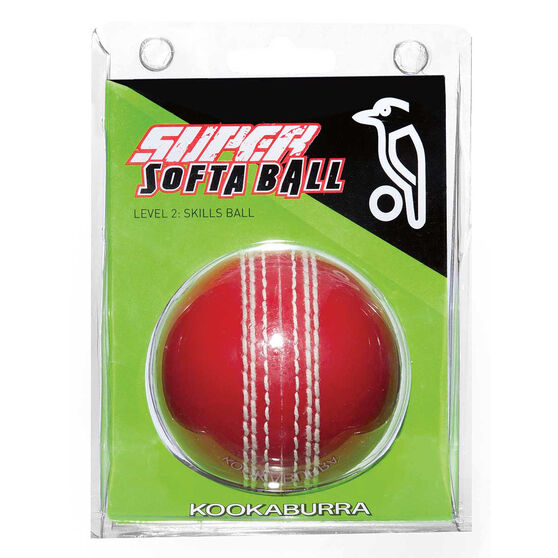 Kookaburra Kooka Softa Cricket Ball, Red, rebel_hi-res