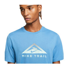 Nike Mens Dri-FIT Trail Running Tee, Blue, rebel_hi-res