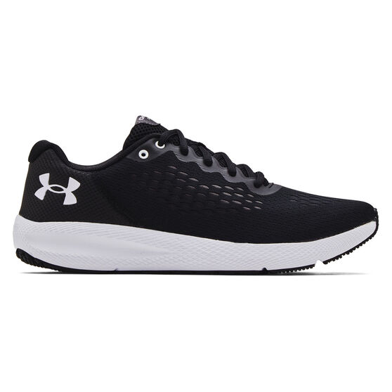 Under Armour Charged Pursuit 2 Mens Running Shoes Black/White US 7, Black/White, rebel_hi-res