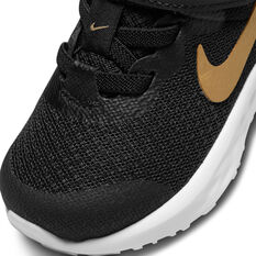 Nike Revolution 6 Toddlers Shoes, Black/Gold, rebel_hi-res