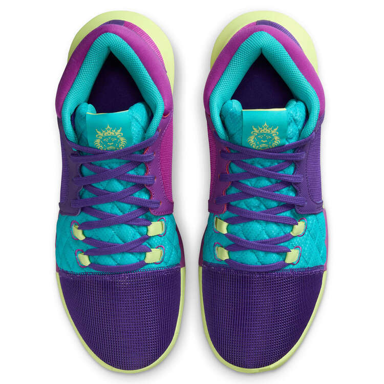 Nike LeBron Witness 8 Basketball Shoes, Purple/Green, rebel_hi-res