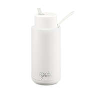 Frank Green Reusable 1L Water Bottle - White/Cloud, , rebel_hi-res