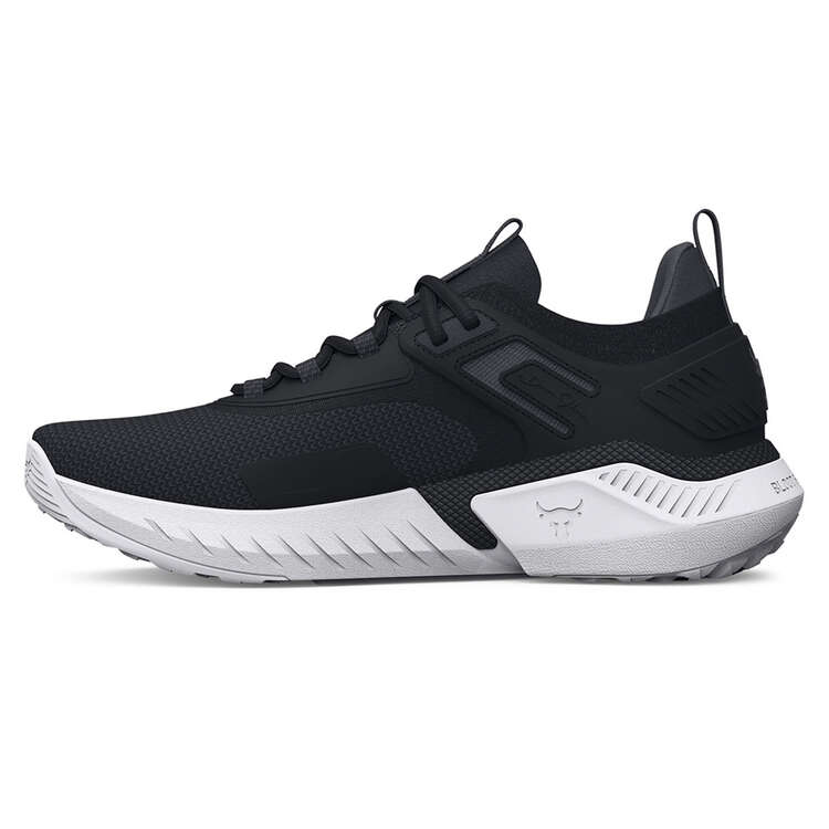Under Armour Project Rock 5 Womens Training Shoes Black/White US 6, Black/White, rebel_hi-res