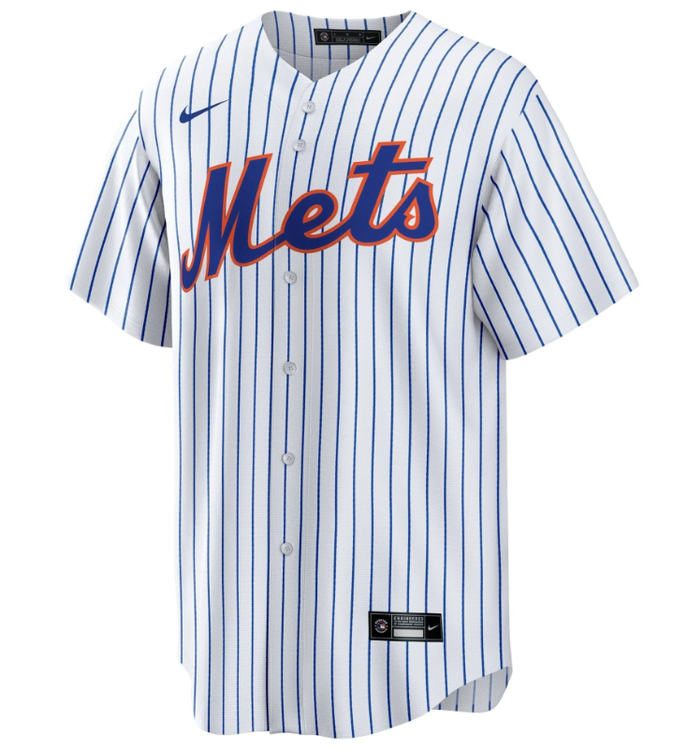 New York Mets Mens Alternate Replica Jersey, White, rebel_hi-res